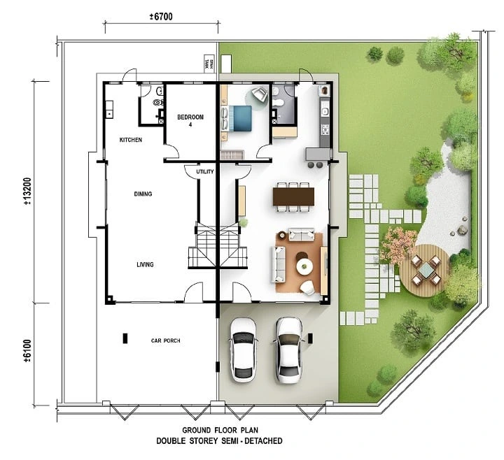 Dahlia Garden @ Pearl City Semi-D - Ground floor