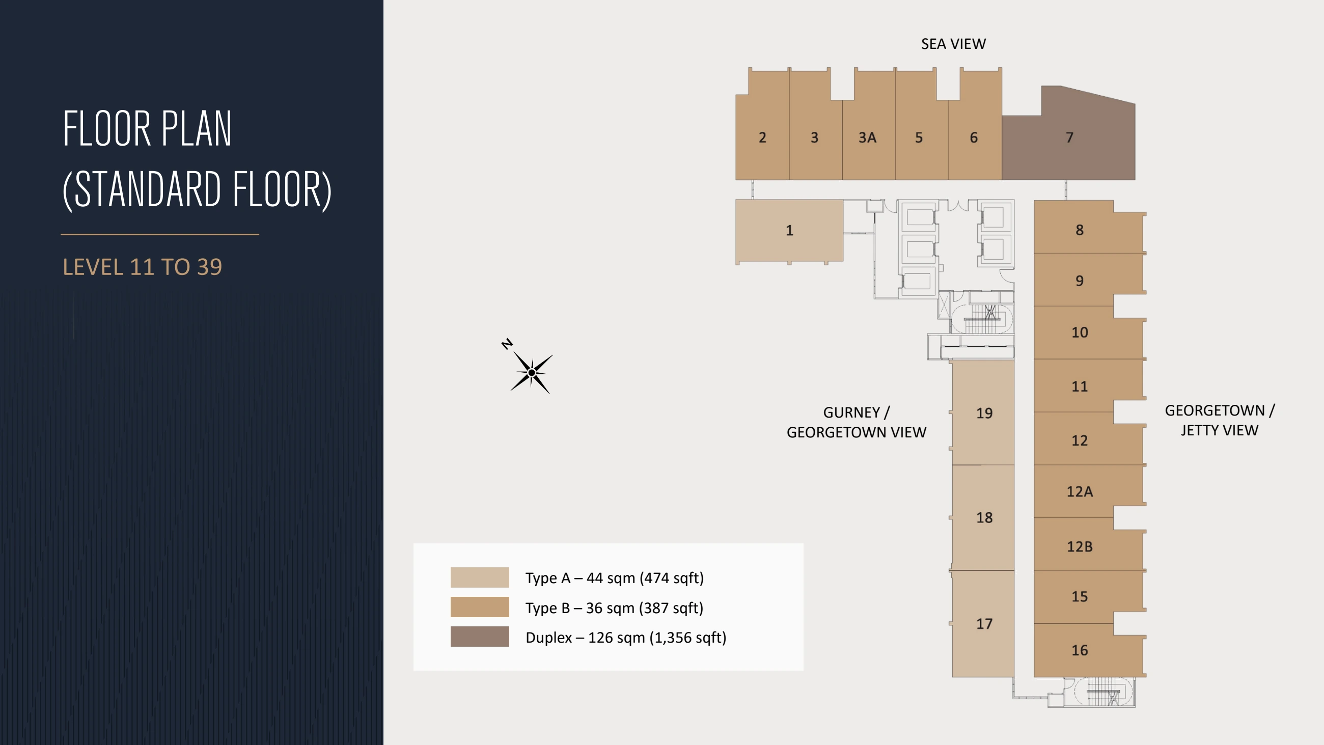 G' VINTON Standard floor plan - Levels 11-39