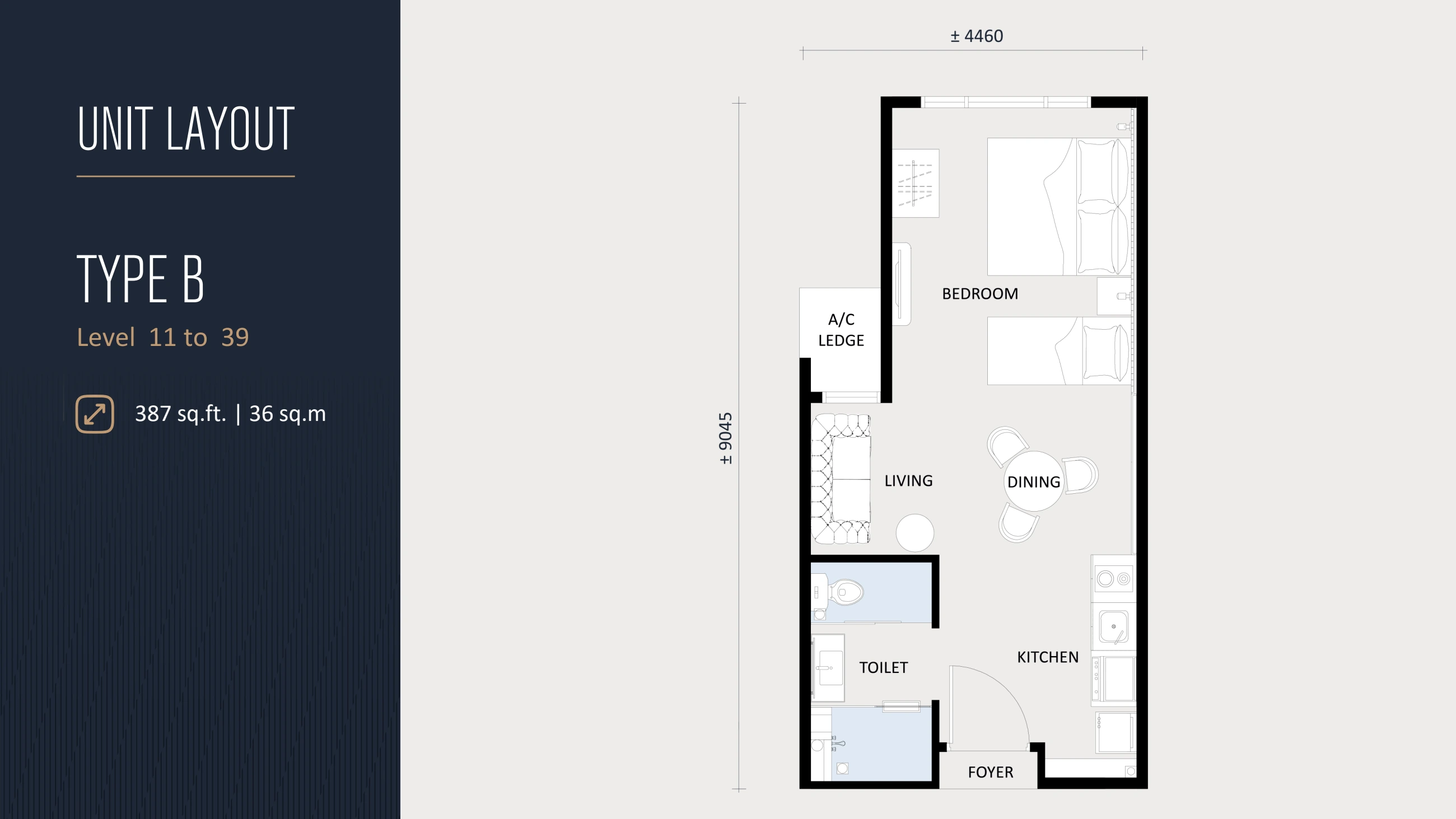 G' VINTON Type B - 387 sqft