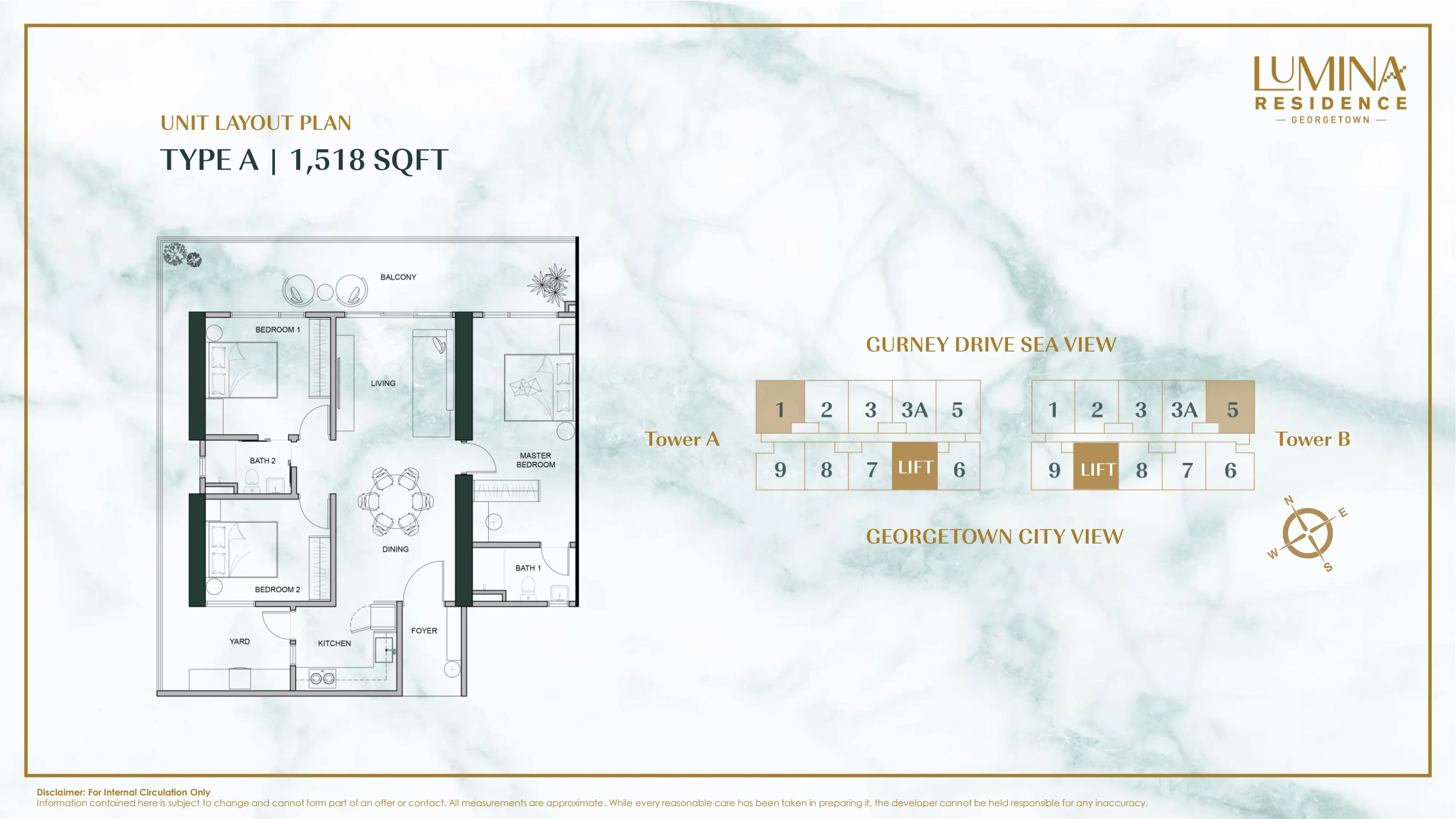 LUMINA RESIDENCE Type A - 1518 sqft