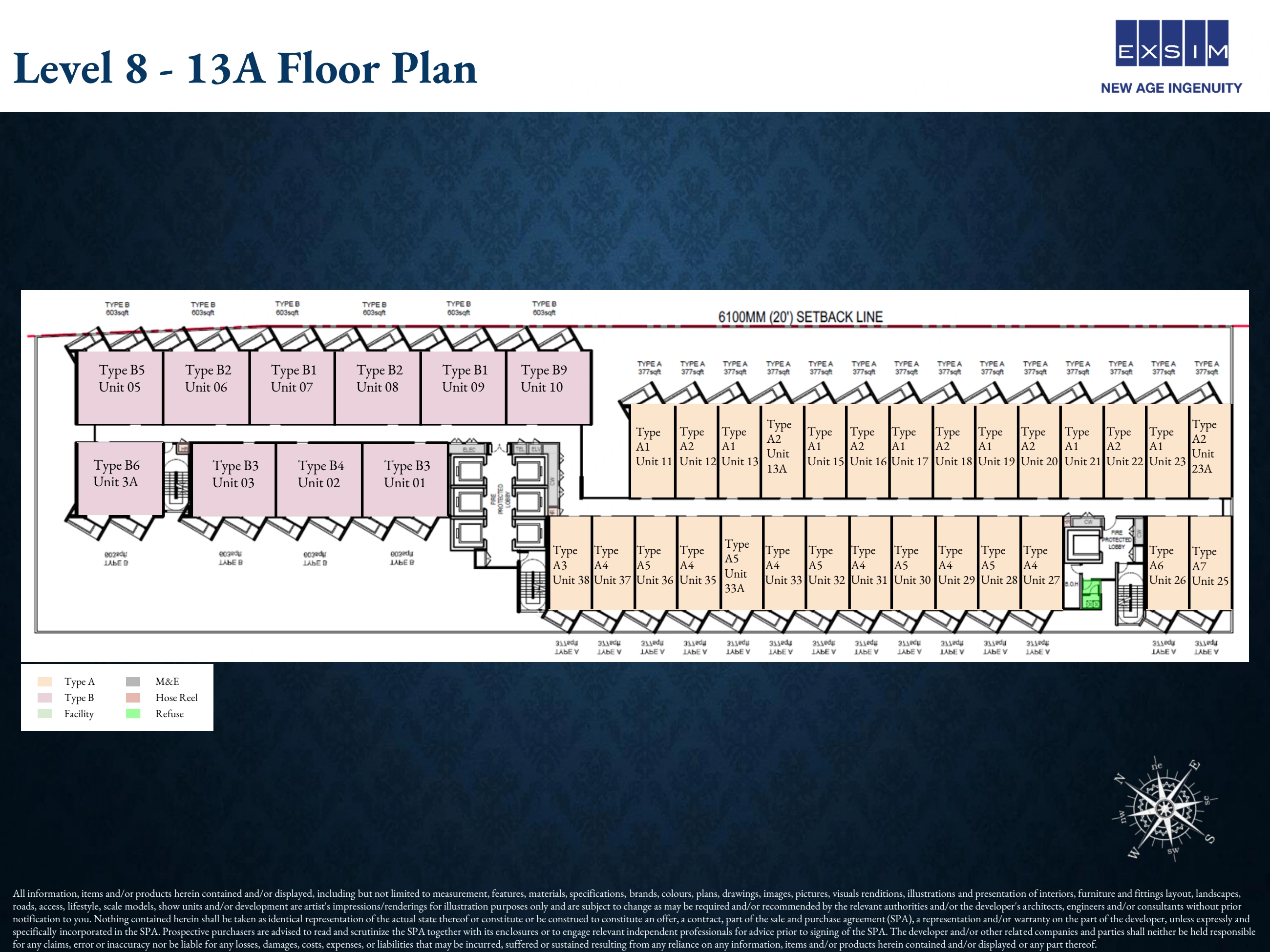 NOORDINZ SUITES @ GEORGE TOWN Levels 8-13A floor plan