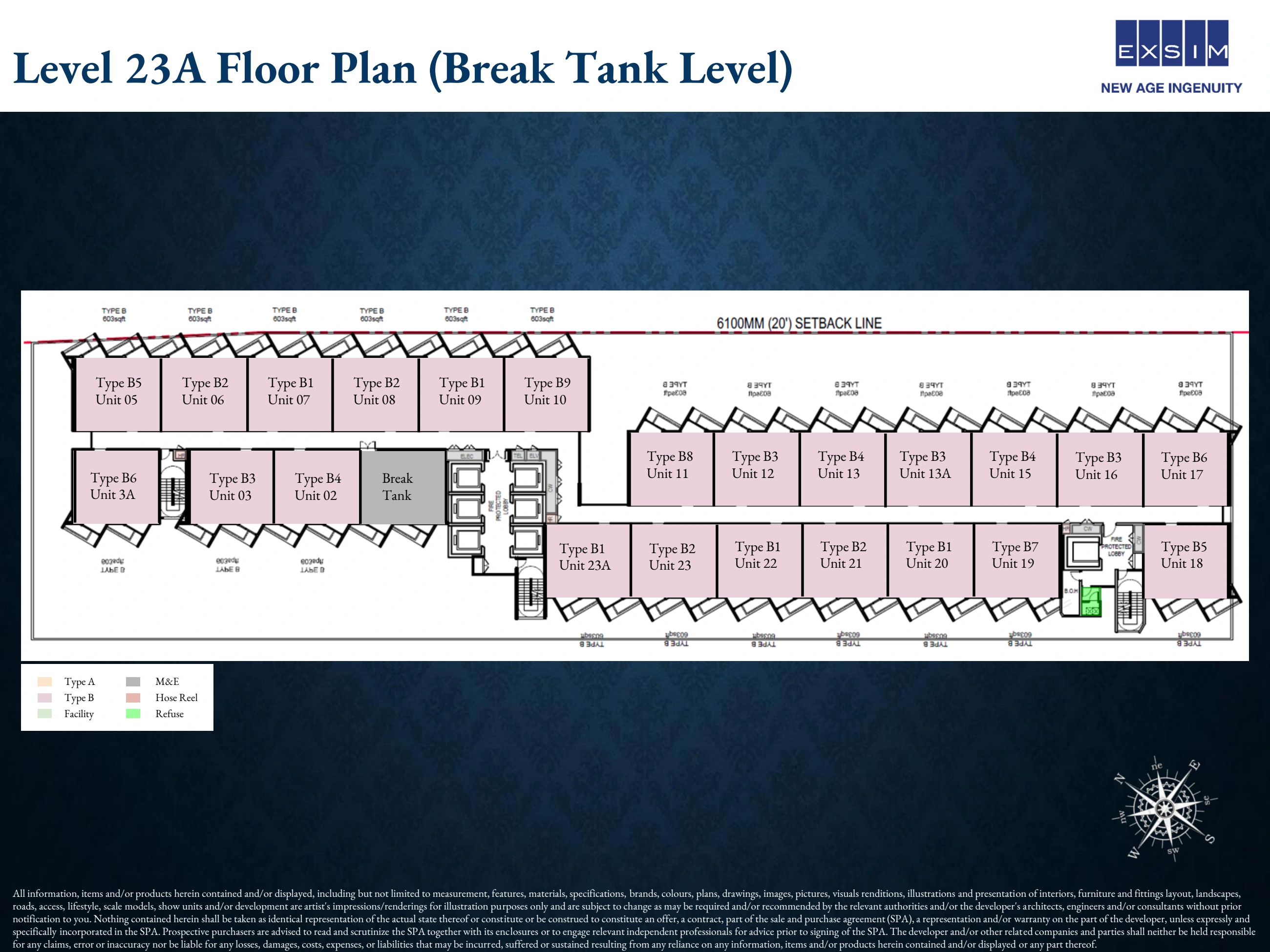 NOORDINZ SUITES @ GEORGE TOWN Level 23A floor plan
