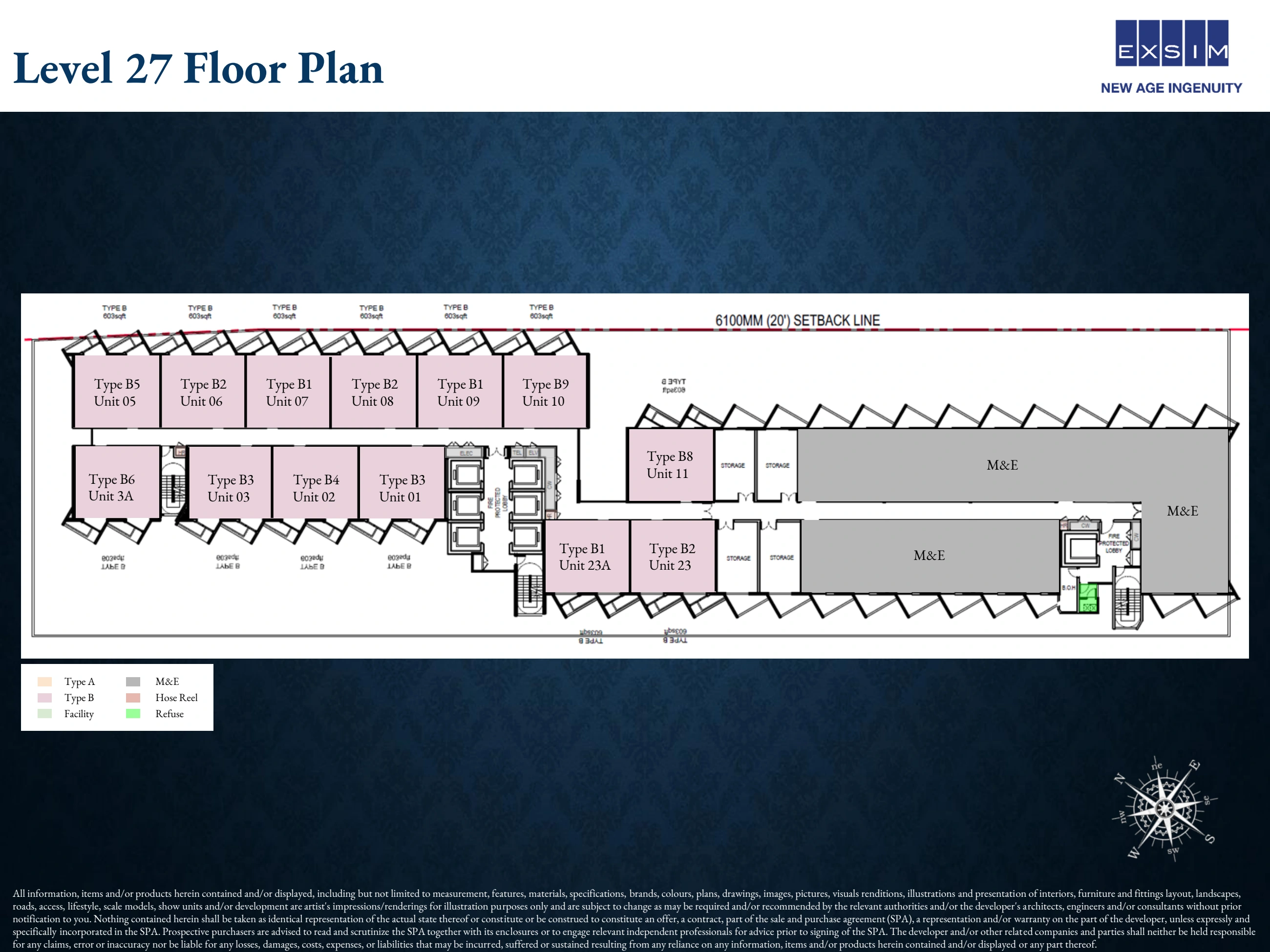 NOORDINZ SUITES @ GEORGE TOWN Level 27 floor plan