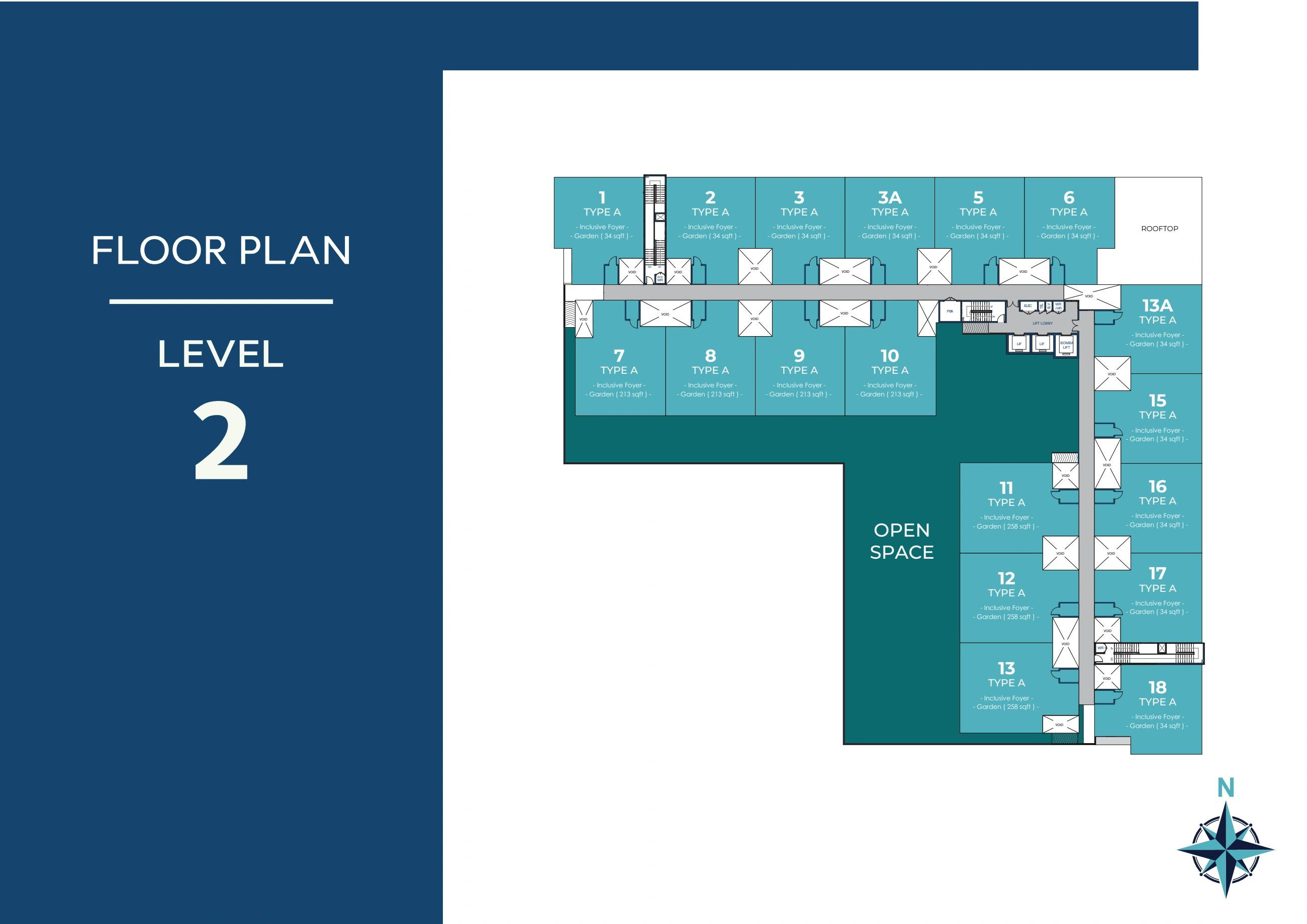 Residensi Pauh Armani Level 2 floor plan