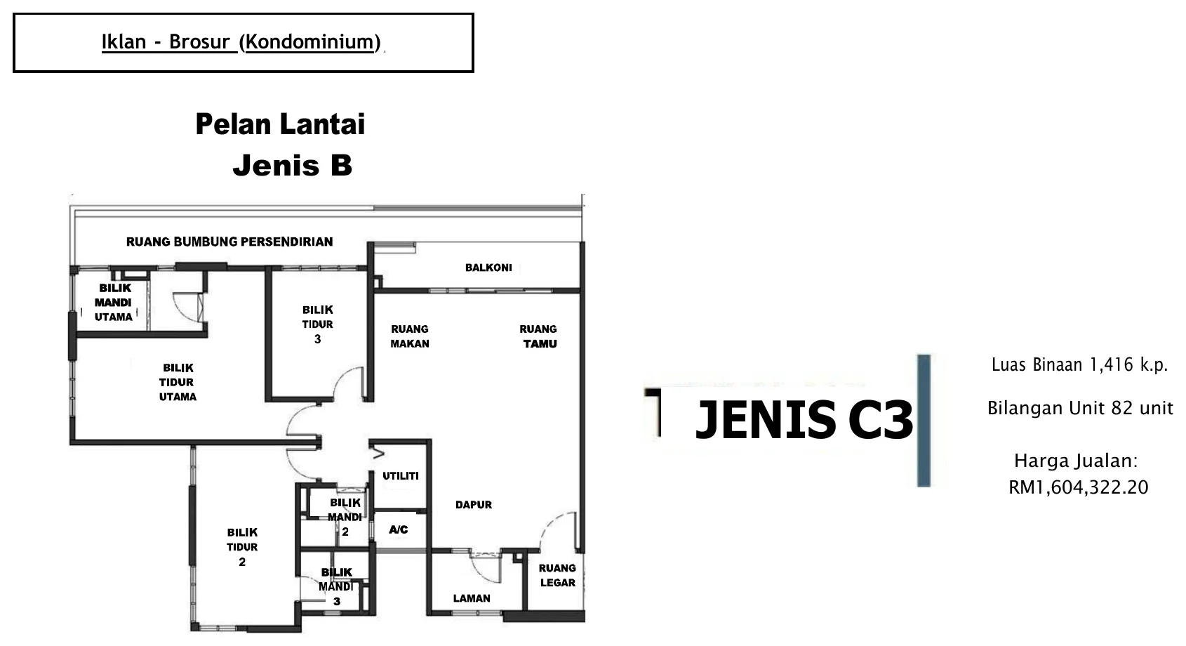 SETIA SV2 Jenis B / Jenis C3 floor plan page