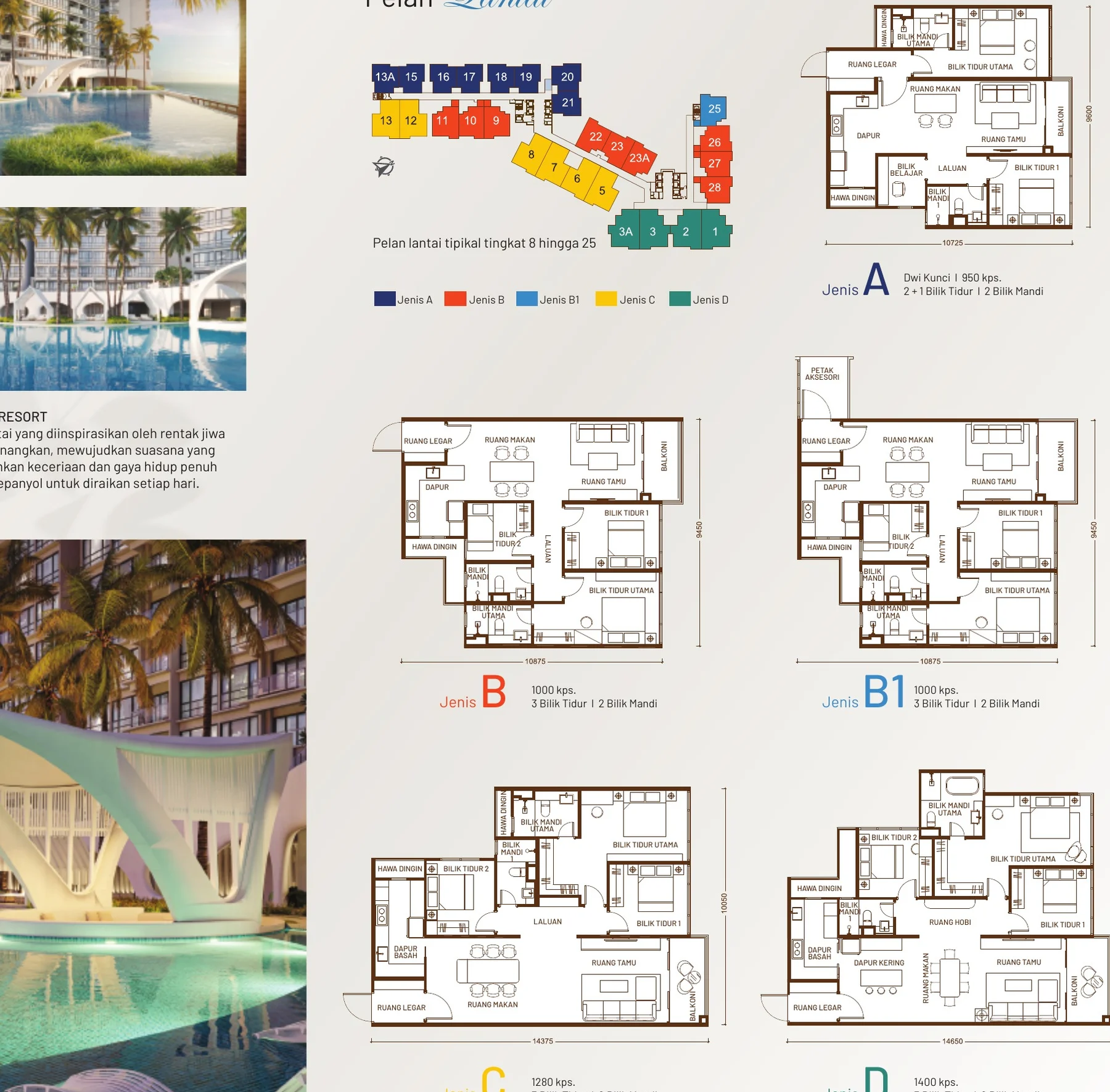 QUEENS RESIDENCES Q3 Type A / B1 / B / C / D