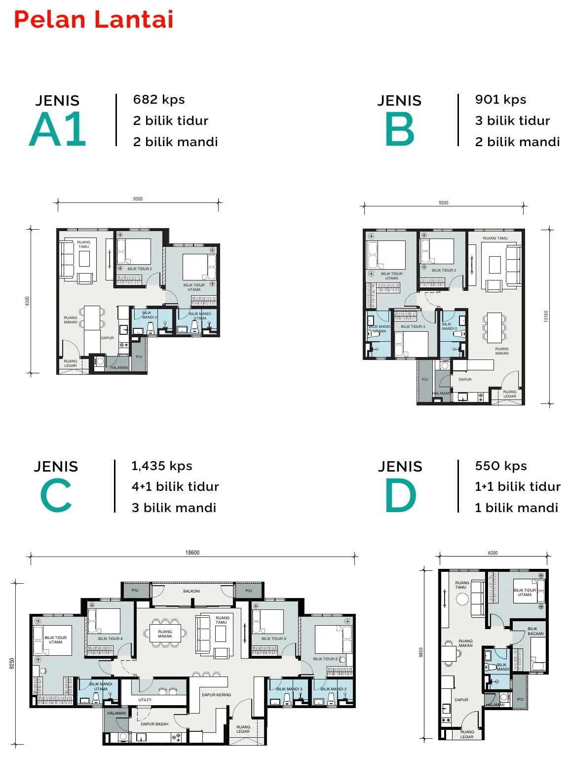 Residensi Sjcc 1 Type A1 / B / C / D