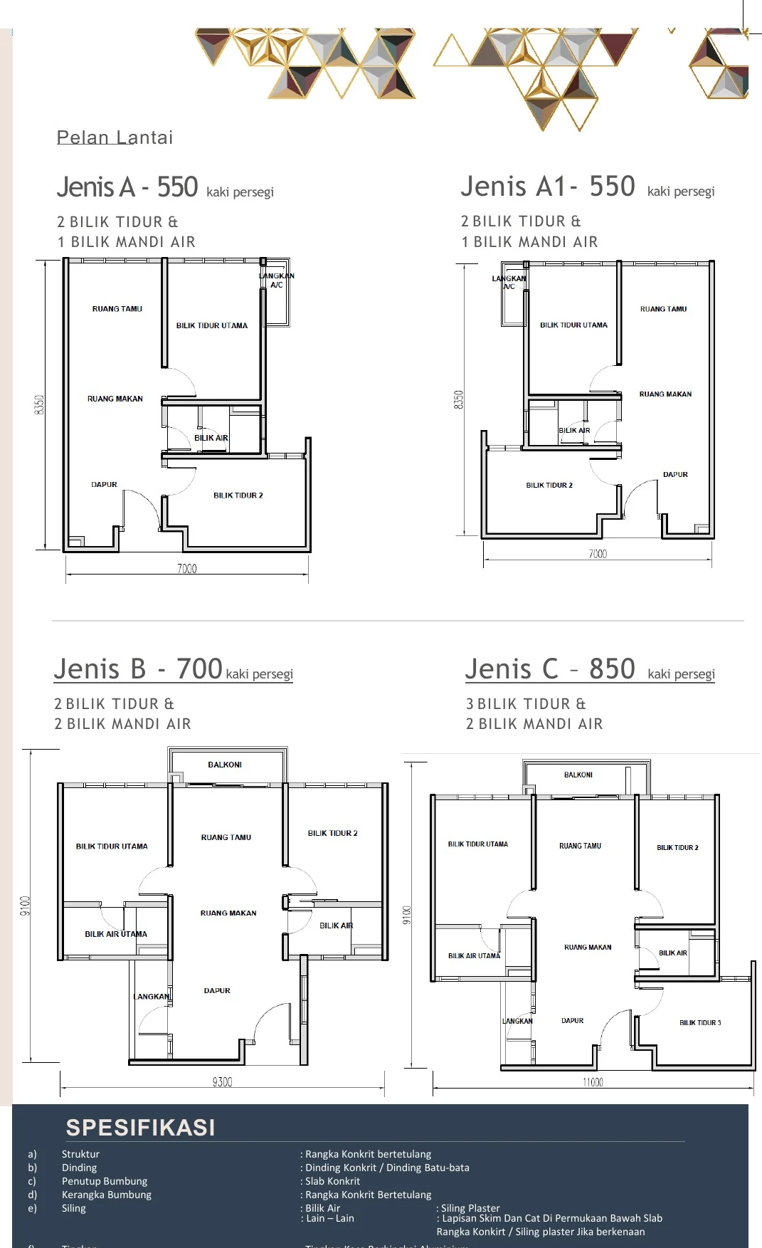 The Wyn Residences Type A / A1 / B / C